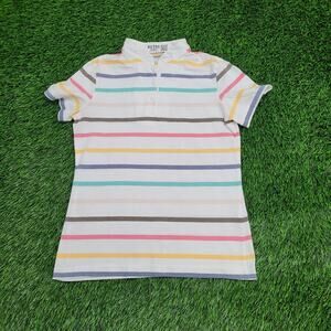 Vintage 90s White-Stag Polo Shirt Women XS/S 16x23 Rainbow